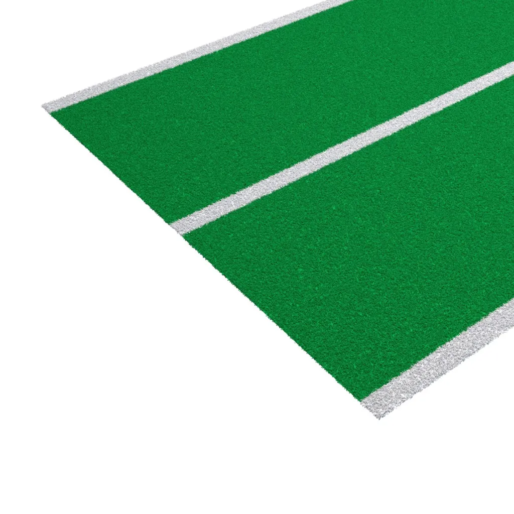 Groene sprinttrack met witte belijning