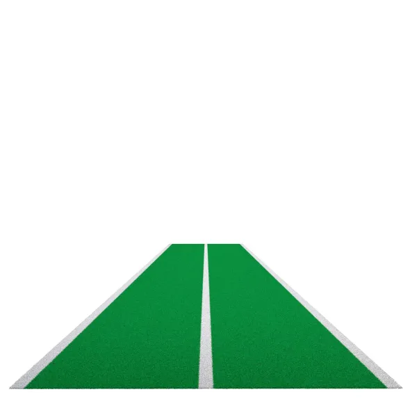 Unicolor sprint kunstgras voor sportscholen GROEN met belijning | 200cm breed | Verschillende lengteopties