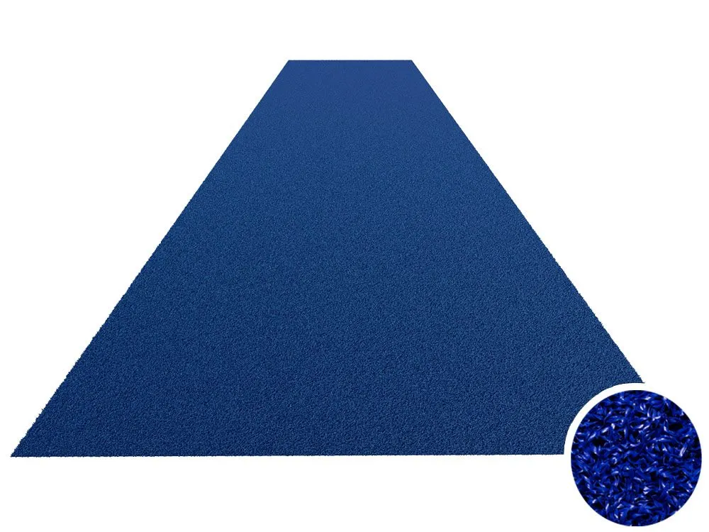 Unicolor sprinttrack kunstgras voor sportscholen BLAUW | 200cm breed | Verschillende lengteopties