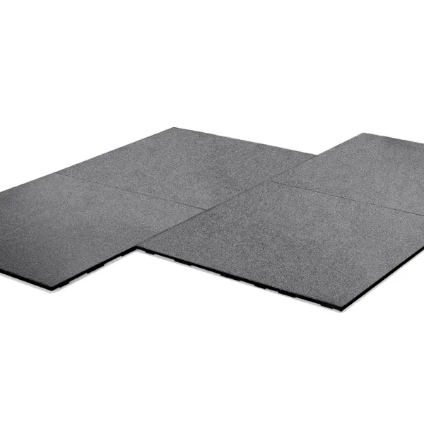 Outlet – EasyConnect Heavy Duty Zwart/Grijs rubber tegel (B-keus) | 100x100cm | 2cm dik